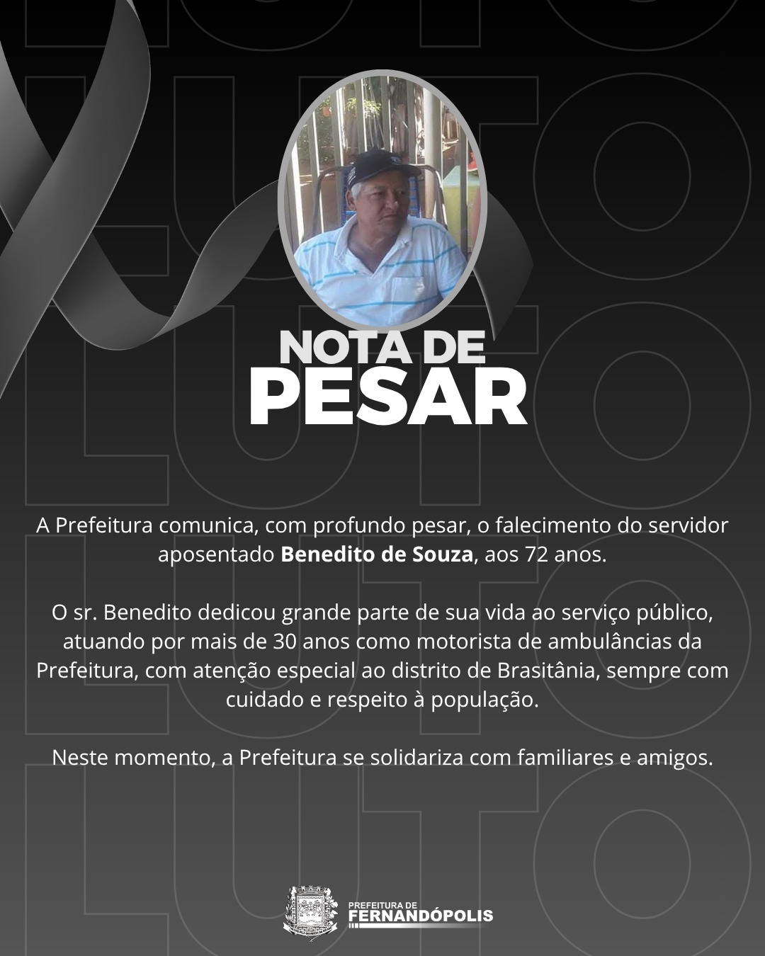 Post do instagram da Prefeitura de Mandirituba