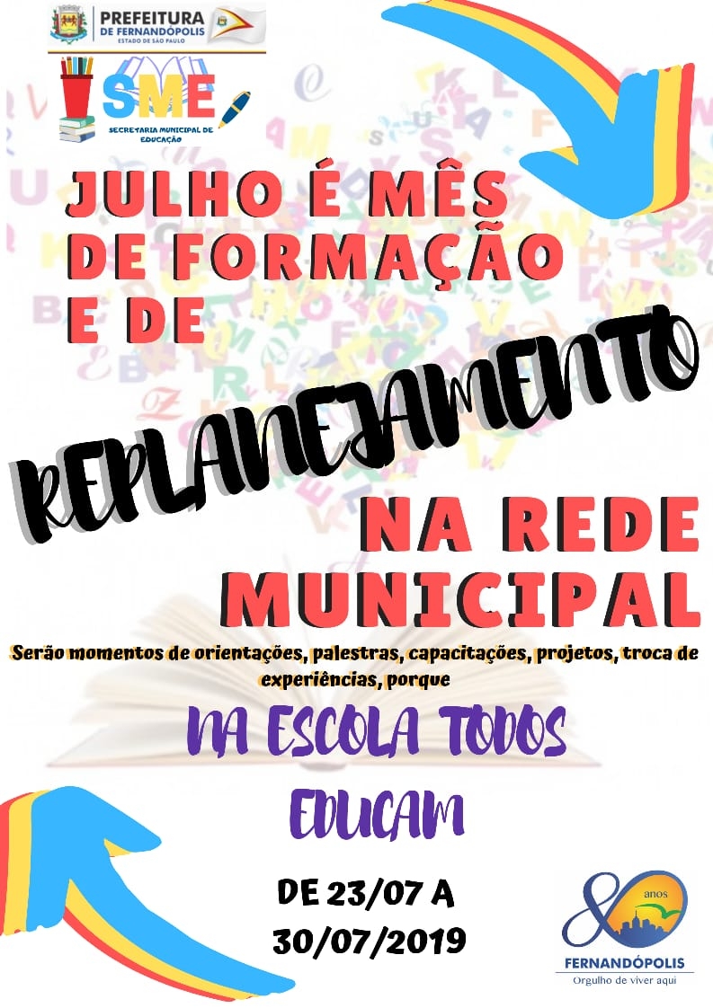 ‘Replanejar as Ideias’ é tema de evento promovido pela Secretaria Municipal de Educação