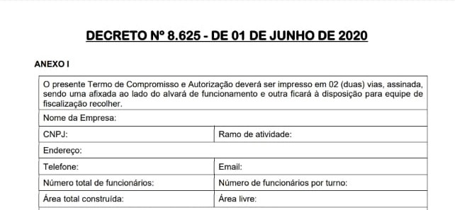 Comerciantes devem imprimir e assinar termo de compromisso