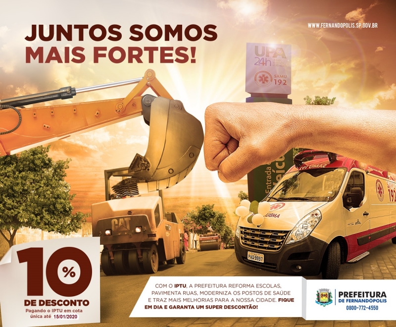 Primeira parcela do IPTU vence no dia 15 de janeiro